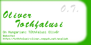 oliver tothfalusi business card